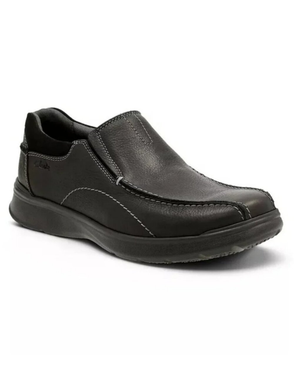 Clarks® Cotrell Step Men's Loafers Black Leather Slip-On (11M) EUC